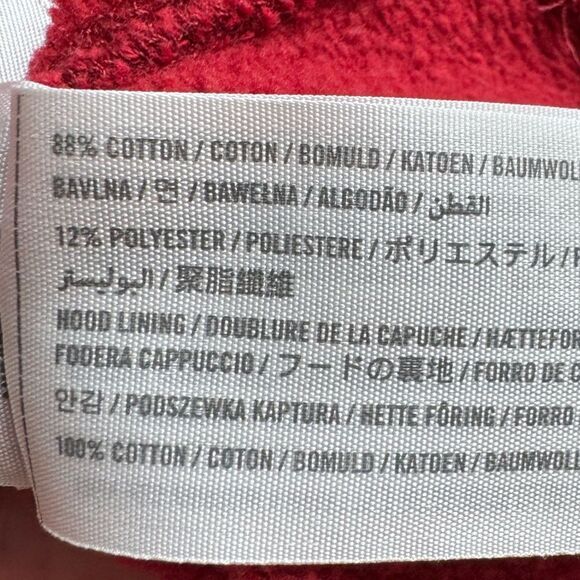 Abercrombie & Fitch Hoodie Sz S Red Moose Logo Pullover Sweatshirt Y2K Vtg 90s - Picture 5 of 5